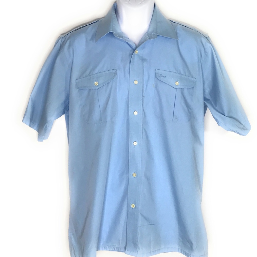 Christian Dior Monsieur Ocean Blue Button Down SzL